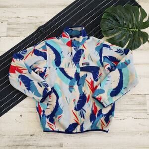 Patagonia Synchilla Snap-T Fleece Feather Dance Print Size Small